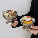 2026 New Stainless Steel Goblet Cup Ice Cream Dessert Salad Bowl Fruit Plate Snack Dish Pudding Bowls Cup KTV Bar Supplies
