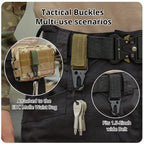 2PCS Tactical MOLLE Hanging Buckle Carabiner Clips for Outdoor Gear