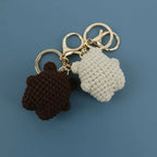 Cute Couple Bear Crochet Keychain Animal Bag Charm