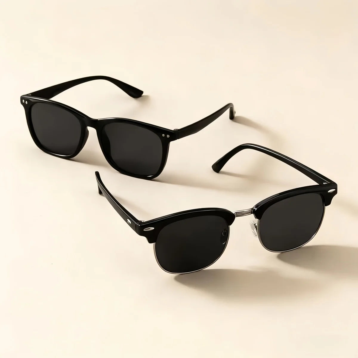 2PCS Y2K Retro UV400 Fashion Sunglasses for Women & Men