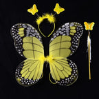 Luminous Wings Flashing Butterfly Skirt Lights Suit LED Children Costume Props Girls Skirts Angel 2-8year Easter Valentines Day