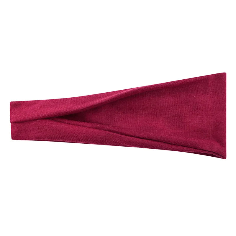 Women's Solid Color Elastic Turban Yoga Headband