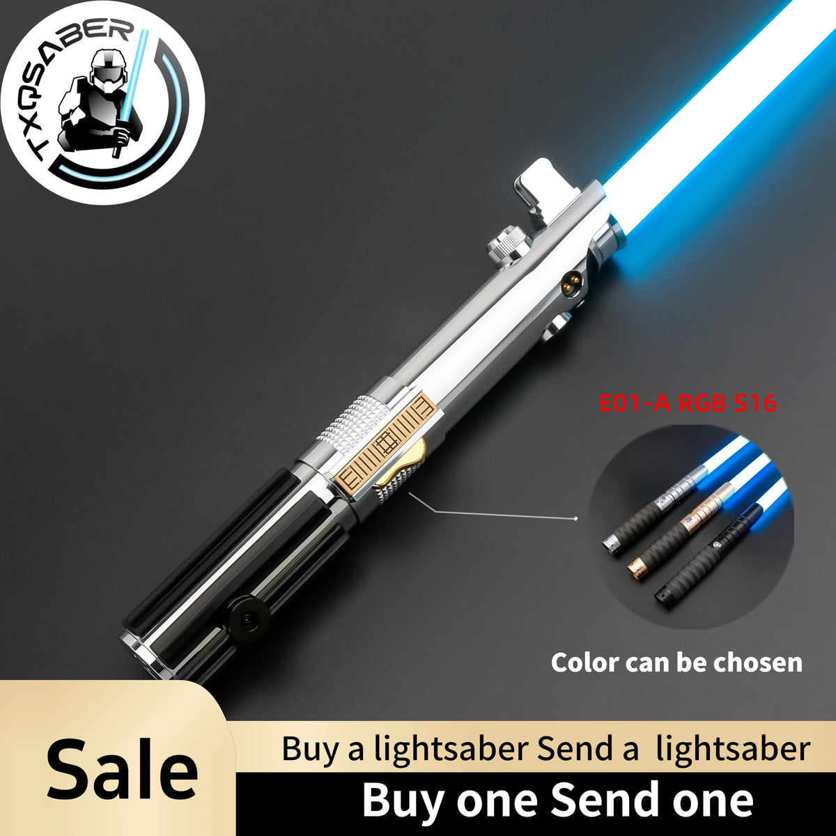 TXQSABER Replica Lightsaber Anakin Series SDRGB Pixel Lightsword Heavy Dueling Metal Handle FOC Blaster Light Sword Cosplay Toys