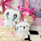 Cute Headphone Cat Plush Keychain Bag Charm for Girls and Kids