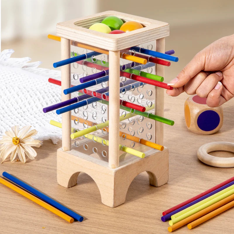 Montessori Wooden Stick Board Game Parent Child Educational Toy