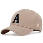 Letter A Embroidery Baseball Cap for Unisex Casual Outdoor Style