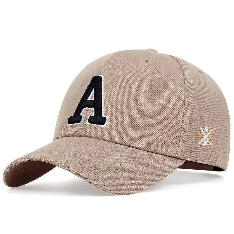 Letter A Embroidery Baseball Cap for Unisex Casual Outdoor Style