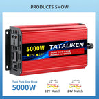 3000W DC 12V to AC 220V 50hz Pure Sine Wave Inverter Power Inverter Charger  Adapter Universal Socket