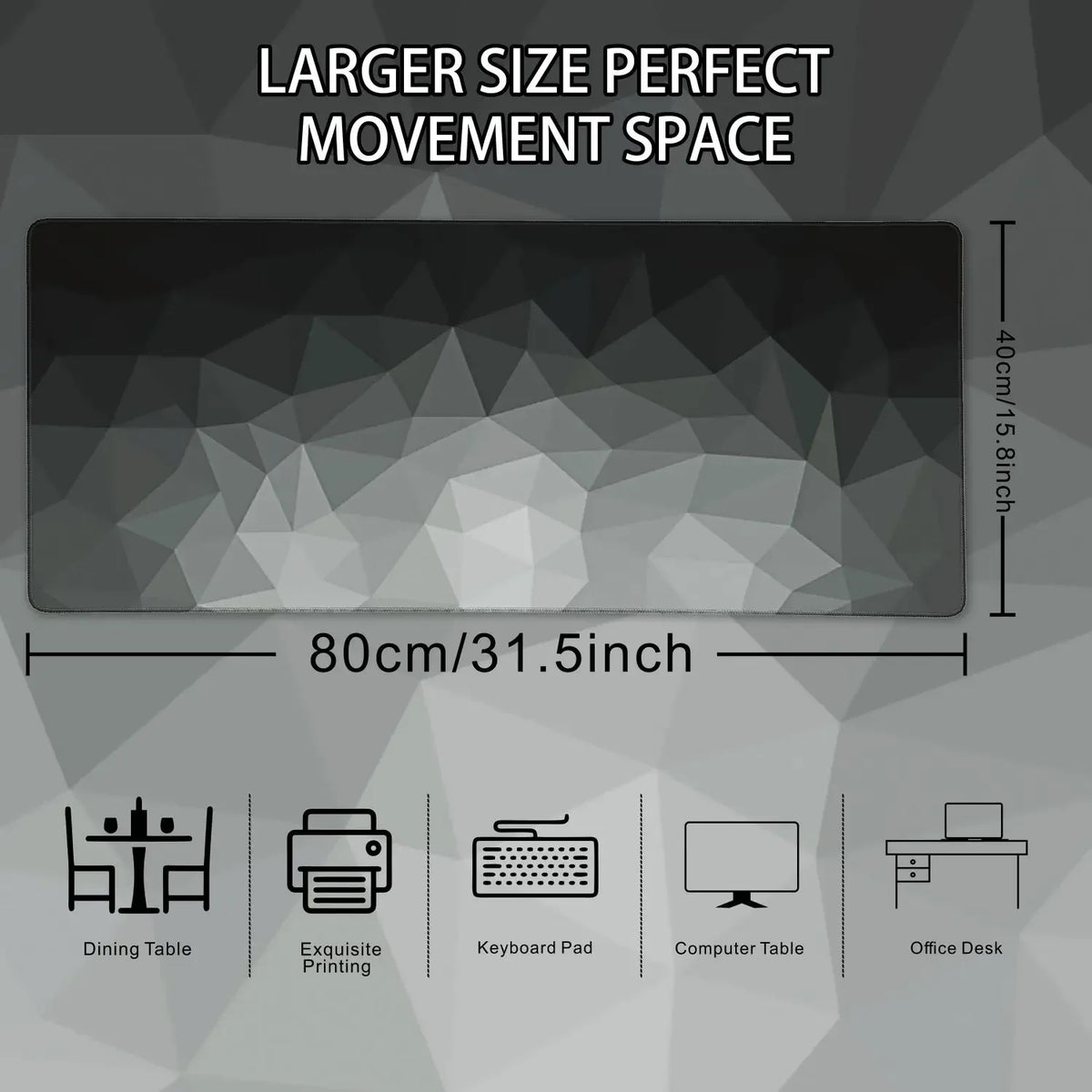 New Large Mouse Pads For Desk, Gaming Mouse Pad, Mouse Pad with Stitched Edges and Non-Slip Rubber Base, Extended And Thickened
