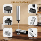 Rechargeable Milk Frother – Handheld Foam Maker & Drink Mixer