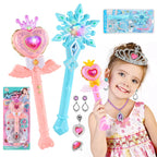 Magic Wand Girl Princess Flash Wand Glowing Sound Effect Fantasy Fairy Stick Cartoon Flash Wand Children's Toys Birthday Gift