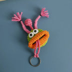 Funny Crochet Sausage Mouth Keychain Key Holder Pouch