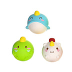 Baby Cute Animals Bath Toy LED Light Up Toys Swimming Water Soft Rubber Float Induction Luminous Duck for Kids Play Funny Gifts