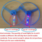 1PCS Luminous Flying Disc Propeller Toys LED Lighting Pull String Flying UFO Toy Spinning Top Outdoor Game Sports Toy Gift