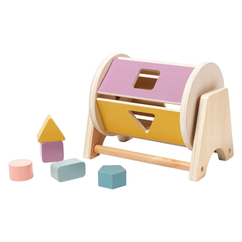 Baby Wooden Hand Bell Rattle Montessori Sensory Grasp & Teething Toy