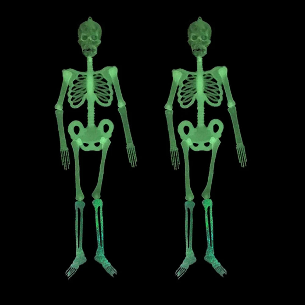 Halloween Luminous Skeleton,30cm,90cm,Glow Fake Skull Skeleton,Home Outdoor Yard Haunted House Hanging Decoration