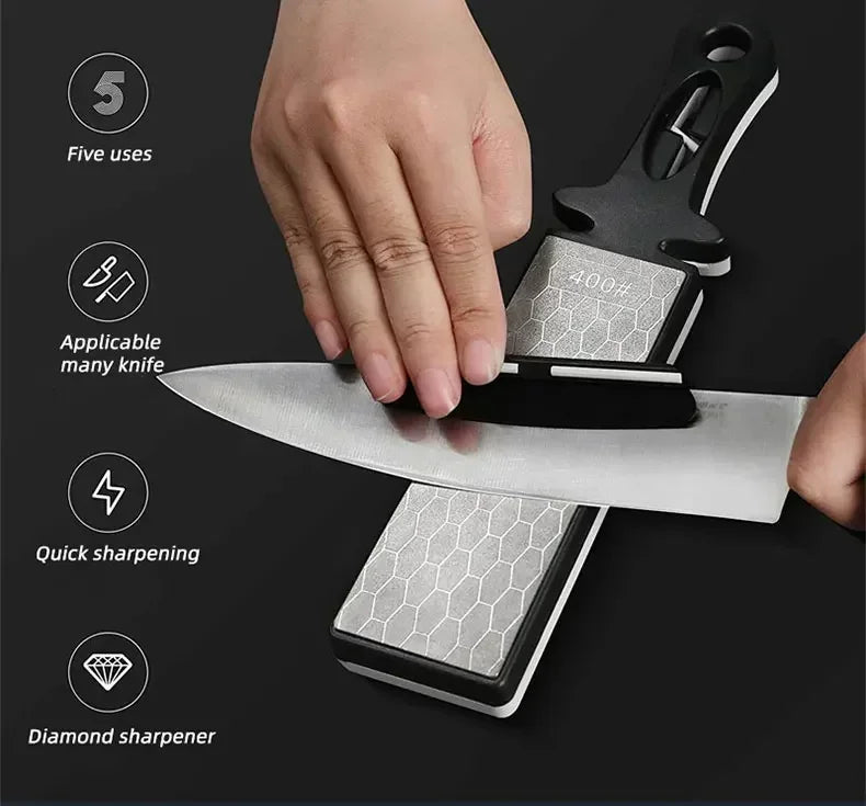 5-in-1 Professional Knife Sharpener – Diamond, Tungsten Steel & Ceramic Multi-Stage Sharpener