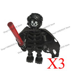 Halloween Scene Building Blocks Skeletons Ghosts Army King Assembled Charactesrs Figures DIY Accessories Bricks Toys Kids Gifts