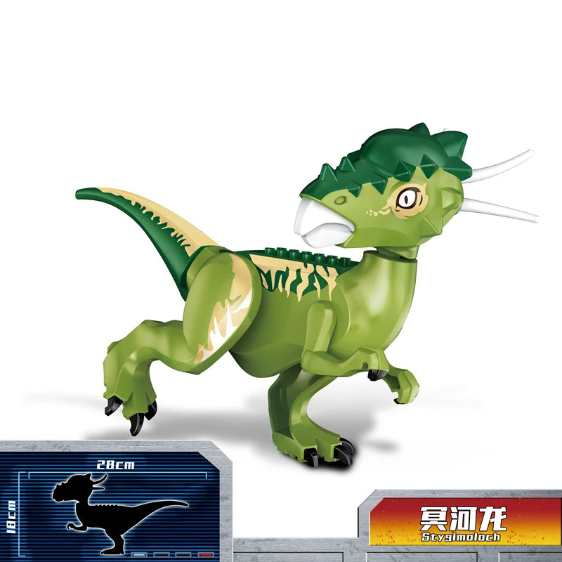 Jurassic Raptor Building Blocks Mini Dinosaur Construction Toy Set