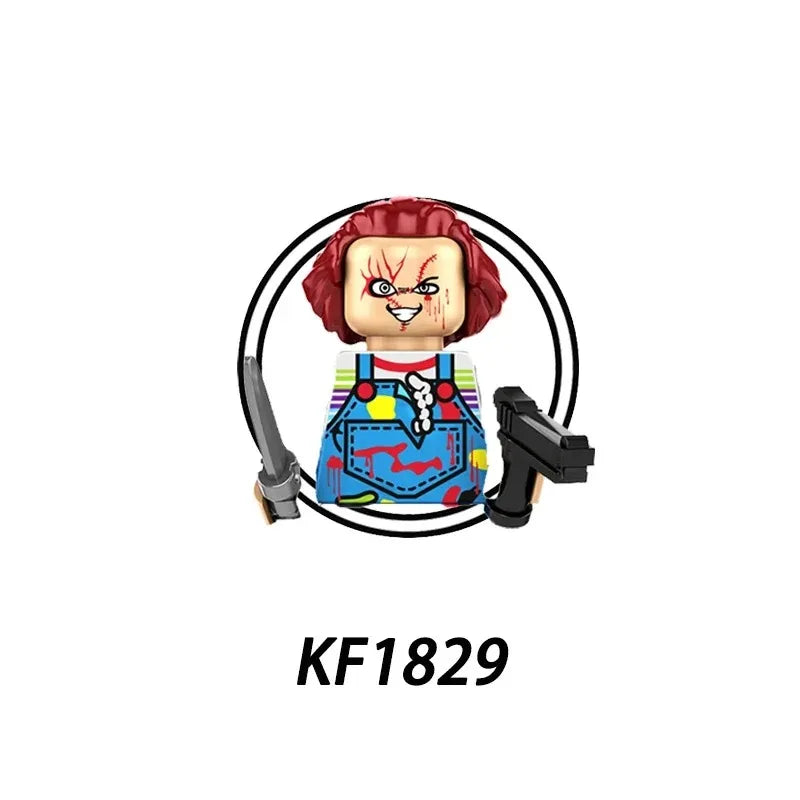 Blind box TP1040 WM6205 KF6173 KF6175 Killer Klowns Mini Figure Classic Horror Thriller Movie Building Block Model Doll Toy Gift