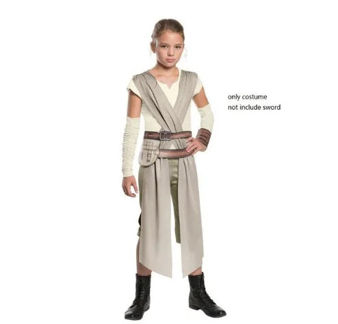 Boys' Black Warrior Costume Storm Trooper Darth Vader Anakin Skywalker Girl Wars Rey Cosplay party costume clothing cape mask