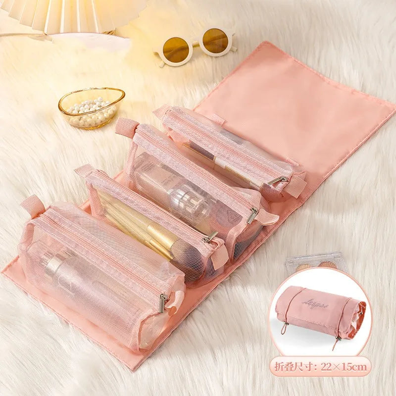 4-in-1 Detachable Large Capacity Travel Makeup Organizer