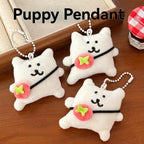 Cute Cartoon Puppy Plush Keychain Bag Charm