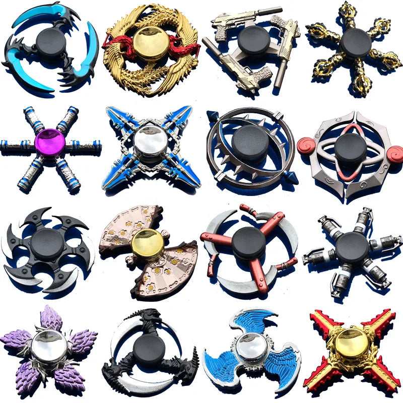Anime Metal Fidget Spinner Zinc Alloy Silent Stress Relief Toy