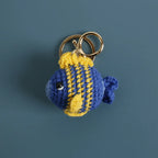 Funny Shrimp Crochet Keychain Cute Ocean Bag Charm