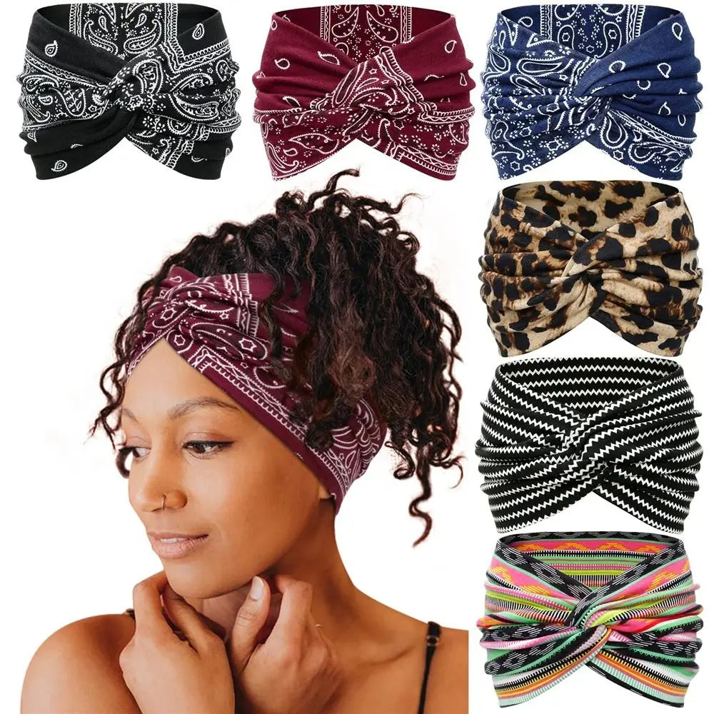 Twisted Extra Wide Turban Workout Headband for Women
