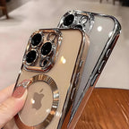 Magnetic Plating Camera Lens Protection Case For iPhone 17 16 15 14 13 12 11 18 Pro Max Case for Magsafe Wireless Charge Cover