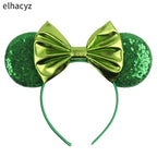 Embroidered Sequin Ears Bow Headband for Women & Girls