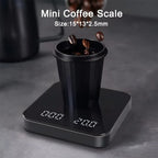 Electronic Coffee Scale with Timer and Silicone Pad USB Rechargeable