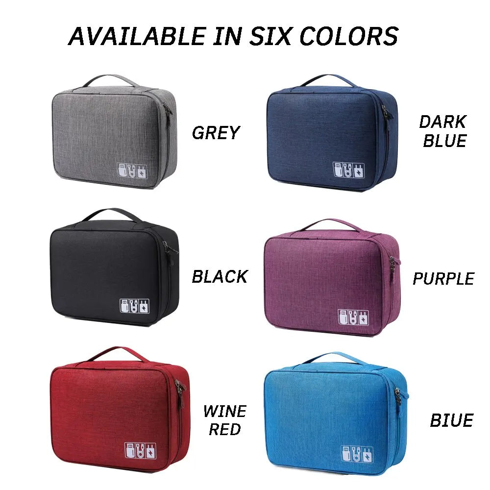 Waterproof Travel Electronics Cable Organizer Bag