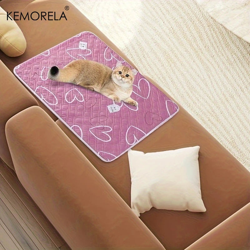 2PCS Extra Large Reusable Pet Pee Liner Non-Slip Easy Clean Mat, Machine Washable Polyester for Dogs,Rabbits,Guinea Pigs Hamster