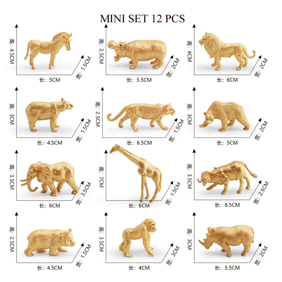 Mini Farm & Wildlife Animal Figurine Set