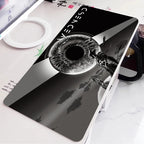 Black and White Anime Girl Table Mat Large Mouse Pad Office Keyboard Edge Locking Desk Mat Gaming Accessories Non-slip Mousepad