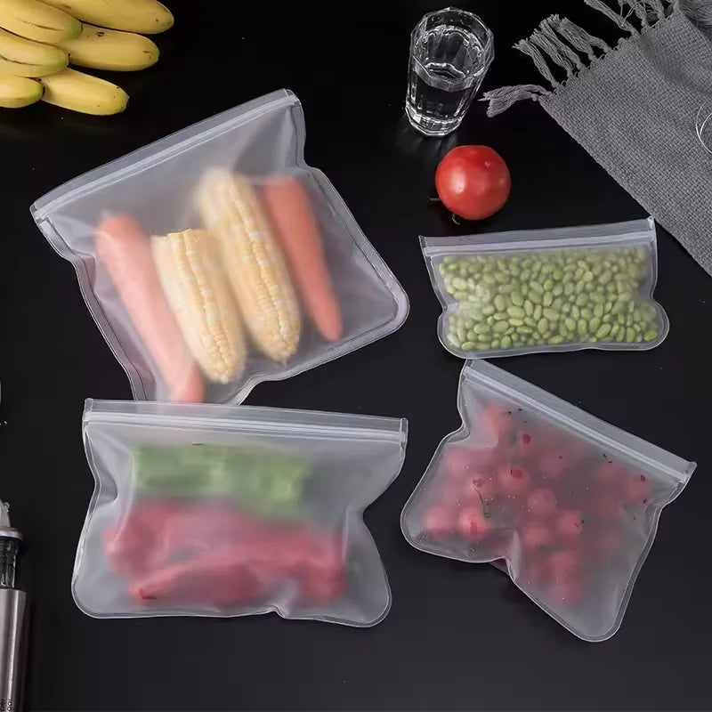 Reusable Silicone Food Storage Bags – Leakproof Freezer Storage Set