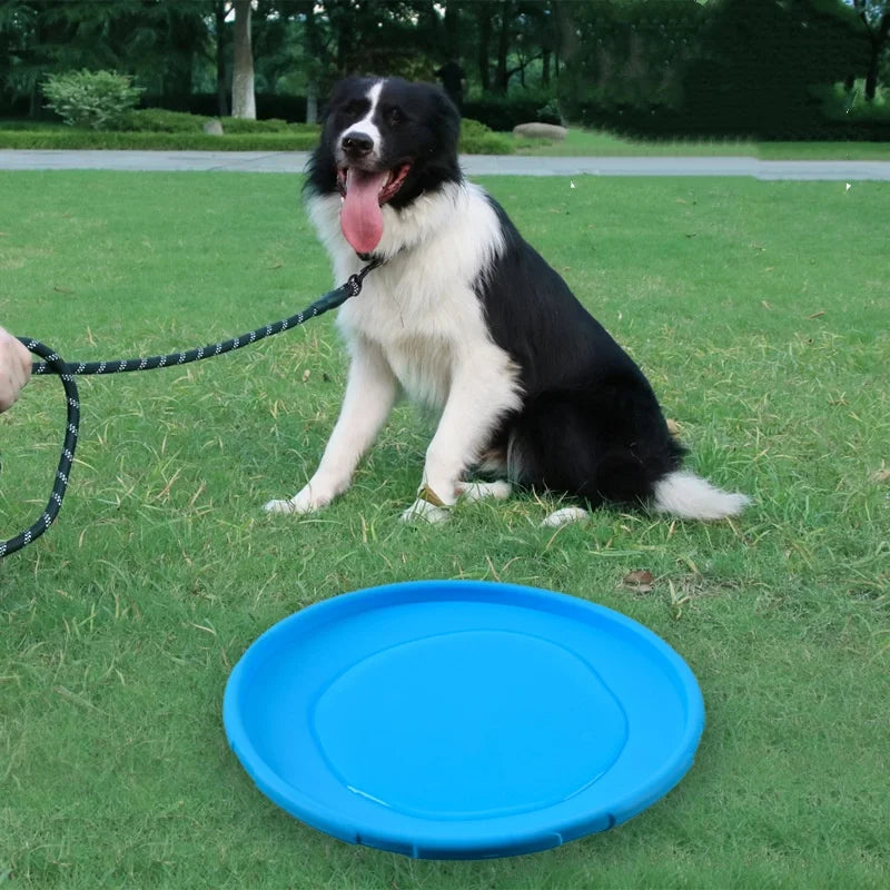 Silicone Flying Disc Dog Toy for Interactive Fetch and Training
