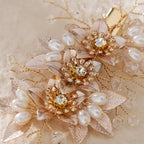 Pearl Flower Bridal Hair Comb for Women