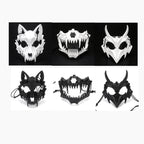 Halloween Carnival Party Mask Anime Dragon God Skeleton Half Face Masks Bone Skull Animals Mask Cosplay Dance Prom Costume Props
