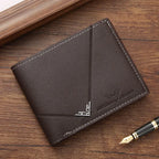 Slim Leather Wallet for Men RFID Blocking Bifold Front Pocket Wallet Minimalist Credit Card Holder Cash Money Clip