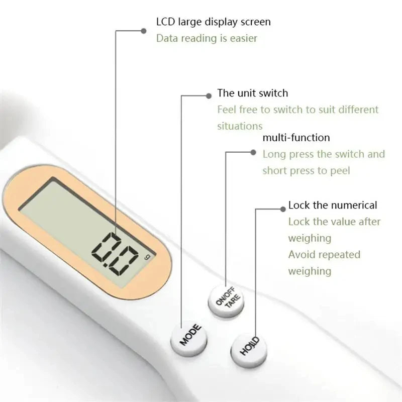 LCD Digital Measuring Spoon – Electronic Kitchen Scale for Baking & Coffee