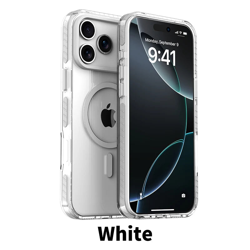 Luxury Magnetic Colorful Border Case for iPhone 18 17 16 15 14 Plus 13 12 Pro Max For Magsafe Wireless Charge Shockproof Cover