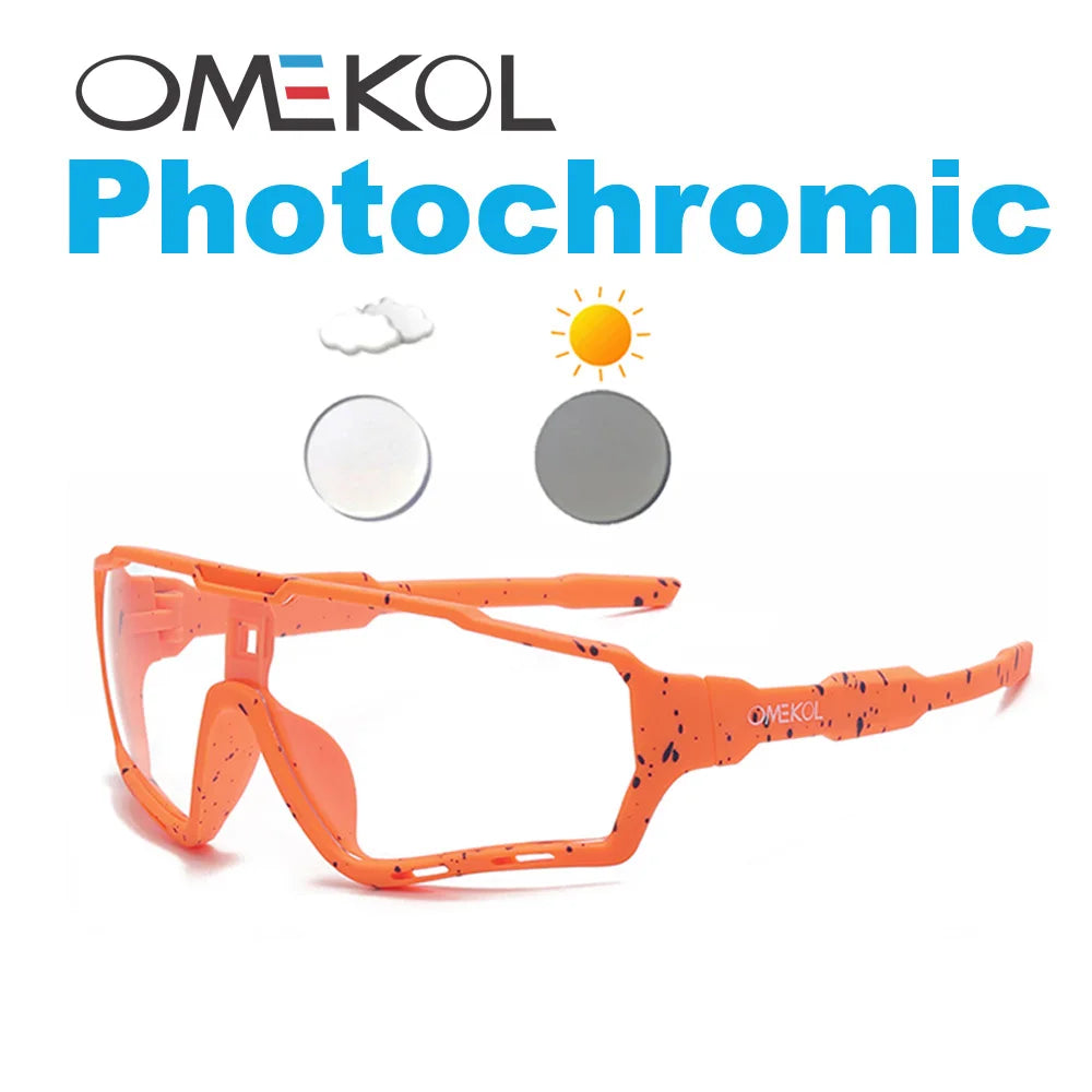 Photochromic Cycling Glasses UV400 Sports Sunglasses for Men & Women Outdoor