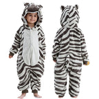 MICHLEY Carnaval Capybara Flannel Blanket Sleepers Onesie Hooded Children Costume Clothes Jumpsuit Sleepwear For Boys Girls
