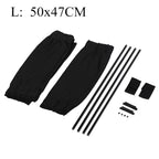2pcs Universal Car Sun Shade Side Window Curtain Auto Foldable Uv Protection Black Pure Cloth Sun Visor Blinds Cover Car-Styling