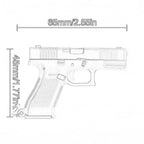 Tactical Pistol Shape Keychain Detachable Car Keyring Accessory
