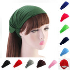 Wide Cotton Knotted Sports Headband for Women
