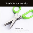 Multi-Layer Stainless Steel Kitchen Scissors – Herb, Vegetable & Green Onion Cutter Tool